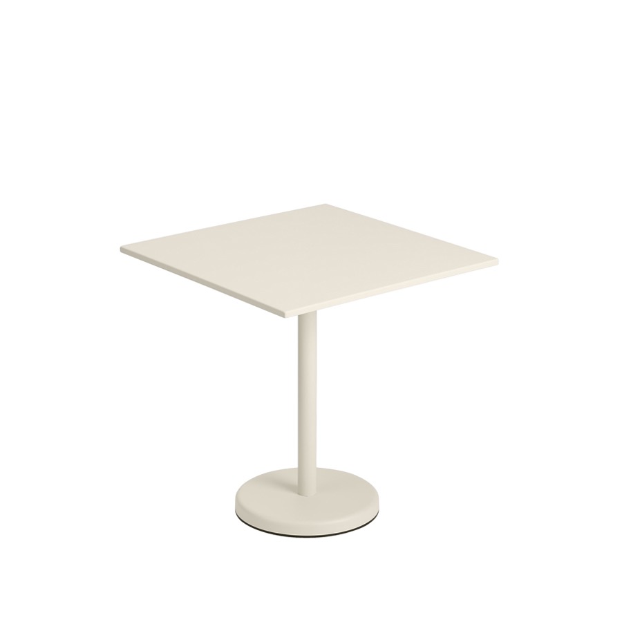 무토 리니어 스틸 카페 테이블 Linear Steel Cafe Table Square H73 Off-White
