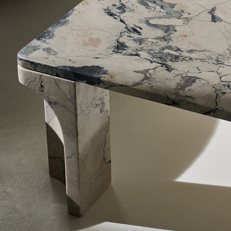 구비 도릭 커피 테이블 Doric Coffee Tables 80x80 Grey Limestone